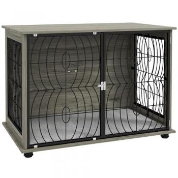 Dog Crate Furniture End Table with Cushion for Dogs 100L x 60W x 73.5Hcm
