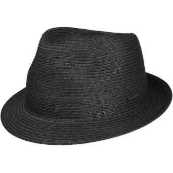 Stetson Dawson Toyo Trilby Straw Hat - Black - Size L (58-59 cm)