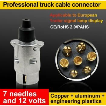 Conector 12V al Alumínio 7 Pinos para Luces de Remolque