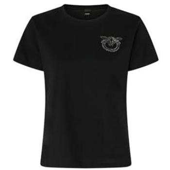 Pinko T‑shirt Donna Nombra Jersey Ricamo FW25