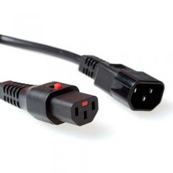 ACT PC1022 C13/C14 Lockable Kabel – 3 Meter – Zwart