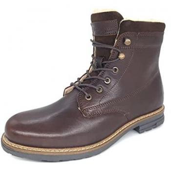 Glencoe Leather Lace up Zip Warm Fleece Ankle Boots