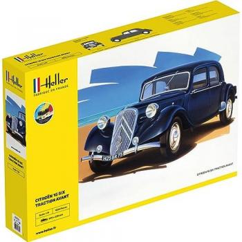 Maquette de voiture - Heller - Citroen 15 SIX Traction Avant - 1054 pièces - Échelle 1/8