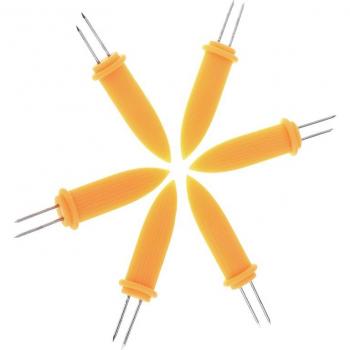6PCS Stainless Steel Corn on the Cob Holders and Skewers