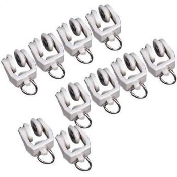 Bathroom Curtain Rail Runners - 20 Piece Set