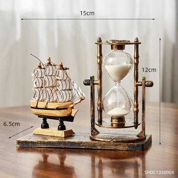 Sablier Métallique Pivotant Luxe Européen 720° - 30 Minutes pour Salon et Bureau