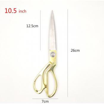 Vintage 10.5 Inch Golden Tailor Scissors for Seniors