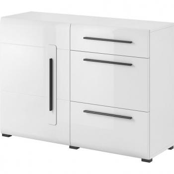 Buffet a Una Anca Louis Bianco 86 cm – 3 Cassetti