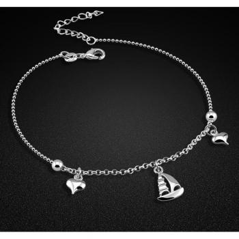 Bracelet cheville argent sterling 925 simple pour femme