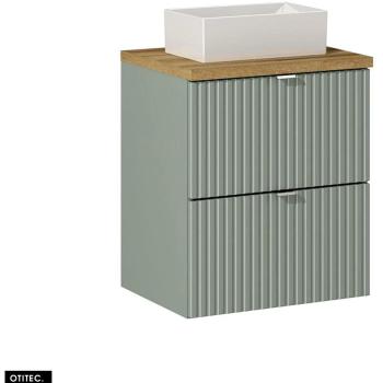Otitec 50 cm meuble sous vasque avec vasque à poser roseau