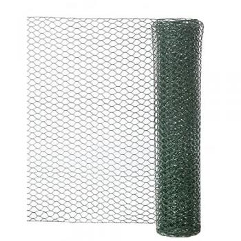 Grillage pour animaux triple torsion vert, H.0.5 x L.3 m, maille H.25 x l.25 mm