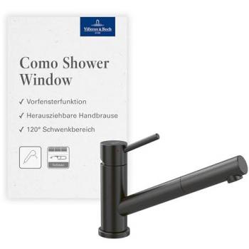 Robinet de cuisine rabattable Villeroy & Boch Comme Shower Window Gris Anthracite, taille unique