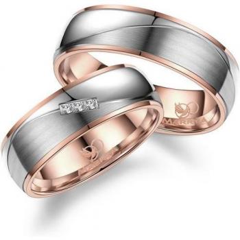 Titanium Partnerring MARRYA – Silberschimmer, Größe 58
