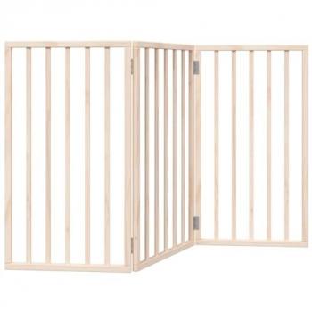 VidaXL 3-Panel Dog Gate 150 cm Poplar Wood