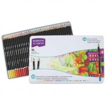 Derwent Academy Buntstifte in Metall‑Etui – 36 Farben, Modell 2300225