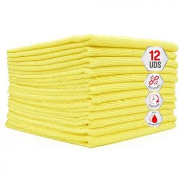 Bayeta microfibra XL amarilla 35x40 cm - 12 uds
