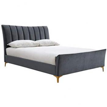 Birlea Clover 4ft Small Double Grey Velvet Fabric Bed Frame