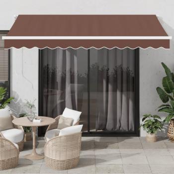 VidaXL Automatische Markise Braun 350x250 cm