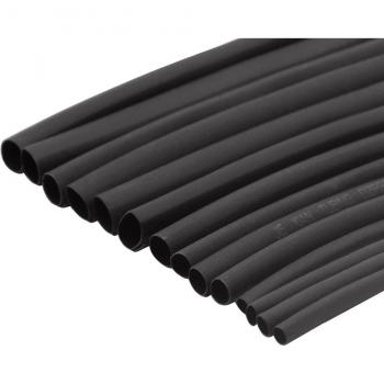 2:1 Black Heat Shrink Tubing - 1 Meter Length, Various Diameters