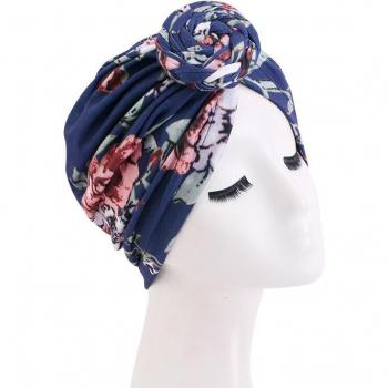 Foulard noué fleuri pour femme