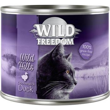 Wild Freedom 6 x 200 g latas para gatos en oferta: 5 + 1 ¡gratis! - Wild Hills - Pato y pollo