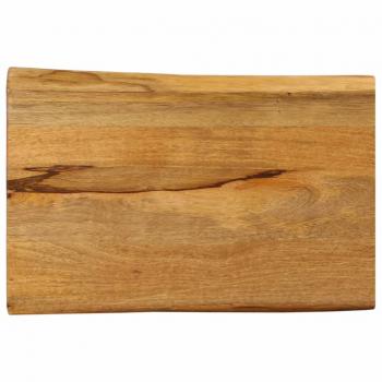 Plateau à bord vivant en bois massif (manguier) – 60 x 40 cm