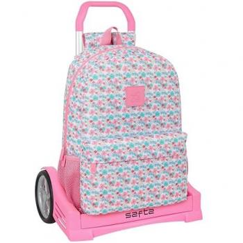 Mochila Escolar Safta Moos Flores