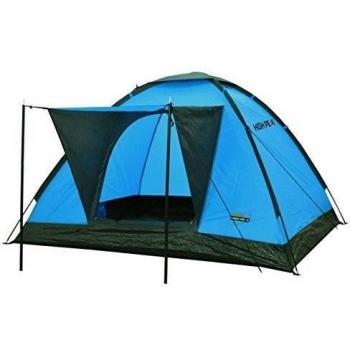 High Peak Beaver - Tienda de campaña (200 x 180 x 120 cm, 3 cúpulas), color gris oscuro y azul