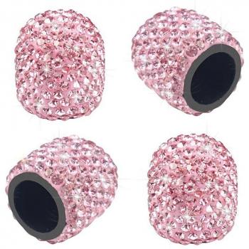 Crystal Rhinestone Car Tire Valve Stem Caps - Set of 4