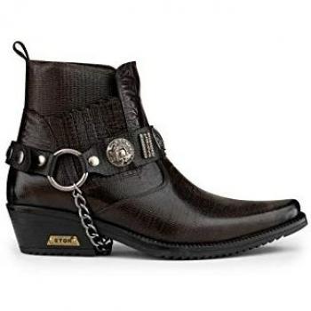 Leather Winklepicker Western Gothic Boots