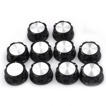 Bakelite Potentiometer Knobs Set of 10 MF-A04 WH118/WX050, 33mm Size, 6mm Core Hole