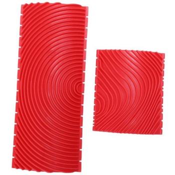 2er Set Holz Körnung Gummi Patin für Malerei Effekte