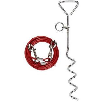 Kerbl Laisse d'attache avec ancrage spirale pour chien