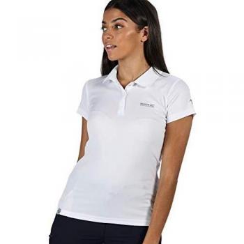 Regatta Women Maverick V' Quick Drying Active Polo Shirt, White, Size 20