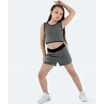 Ensemble short fille DESTA 11/12 gris foncé
