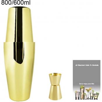 Premium 550ml Shaker mit Jigger und Glas