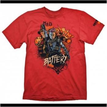 T-shirt ops 4 batterie rouge en noir, taille M