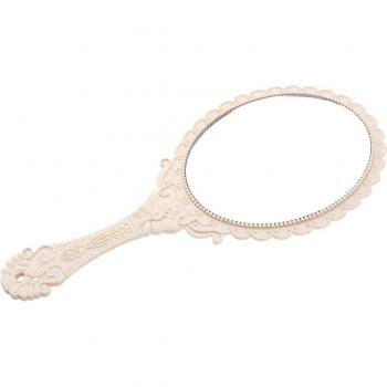 Vintage Handspiegel im Antikstil mit Rosenmuster