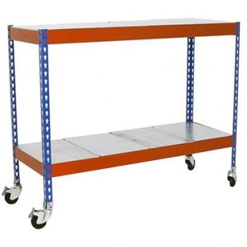 Simonrack - Étagère 2 Étagères Métalliques Sans Vis (97,5x120x60cm) Galvanisée