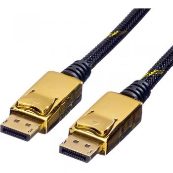 Kabel DisplayPort Roline 1.5M Czarny/Złoty
