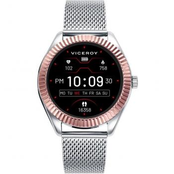 Viceroy - Reloj Smart hombre caja bicolor y malla milanesa de acero