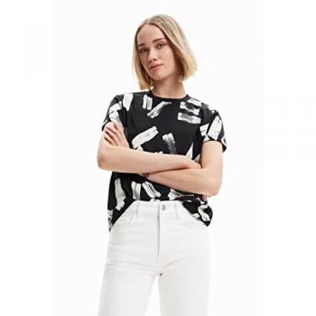 Desigual T-Shirt Glasgow Schwarz Damen