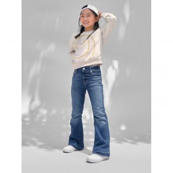 Modrá dámska flare fit džínova obuv GAP