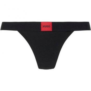 HUGO String mit Logo-Detail, Größe XS - Schwarz