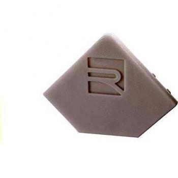 Kit tappi terminali in plastica grigia P-EV-01-08 per copertura piano, 2 pezzi