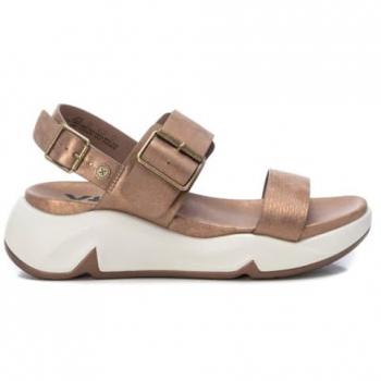 Xti - Sandalias de mujer con plataforma y cierre de hebilla en bronce