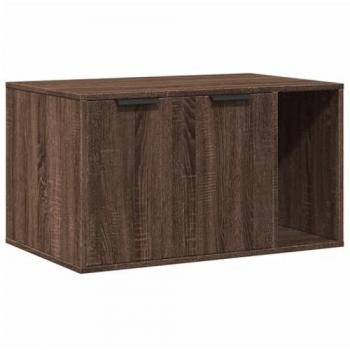 VidaXL Cat Litter Box Enclosure Brown Oak 80x50x45 cm Engineered Wood