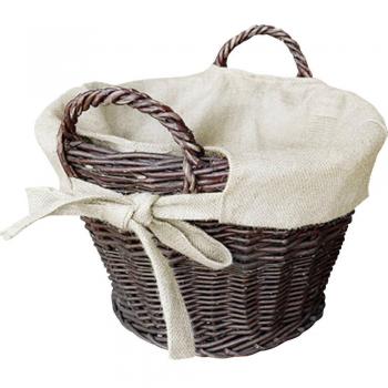 Cestino da giardino in vimini Ø60x39cm