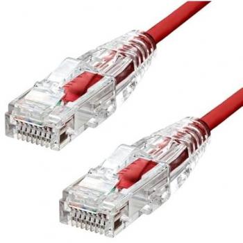 ProXtend Ultra Slim CAT6 U/UTP Copper LSZH Ethernet Cable, Red, 75 cm