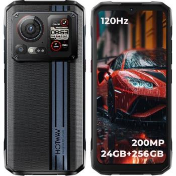 Cyber 15 HOTWAV Elite: 24 GB/256 GB, Batería 6280 mAh, 33 W, 200 MP + 24 MP y Visión Nocturna